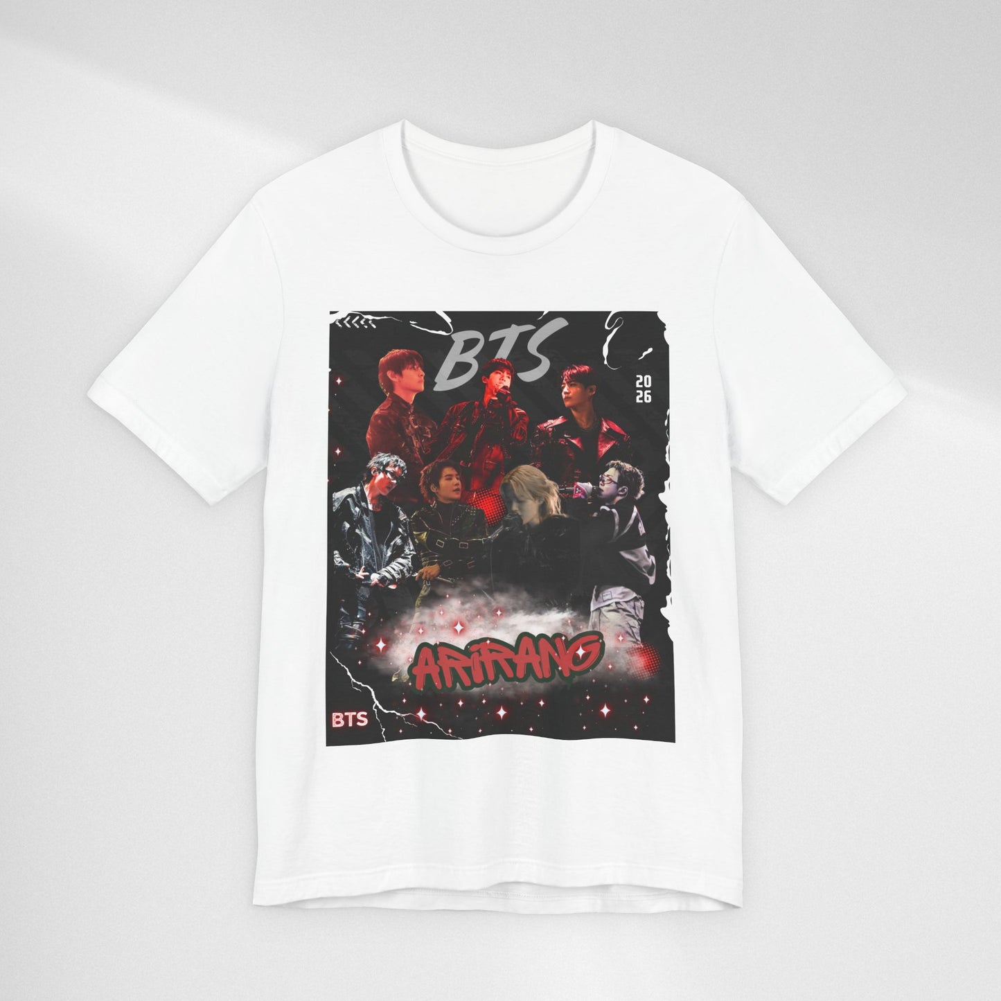 BTS ARIRANG Band Graphic Tee — 'BTS ARMY' Retro Concert Poster Shirt