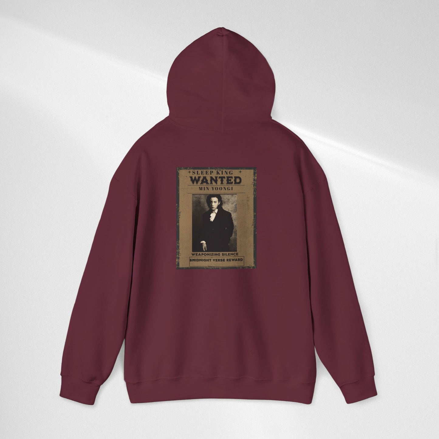 Suga Wanted Poster Hoodie — Vintage 'Wanted' Photo Sweatshirt
