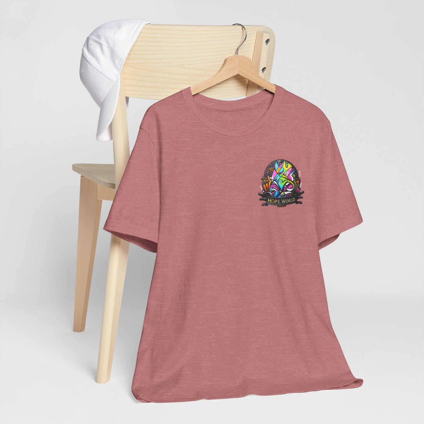 Hope World Graphic Tee — Colorful Graffiti BTS-Inspired Shirt