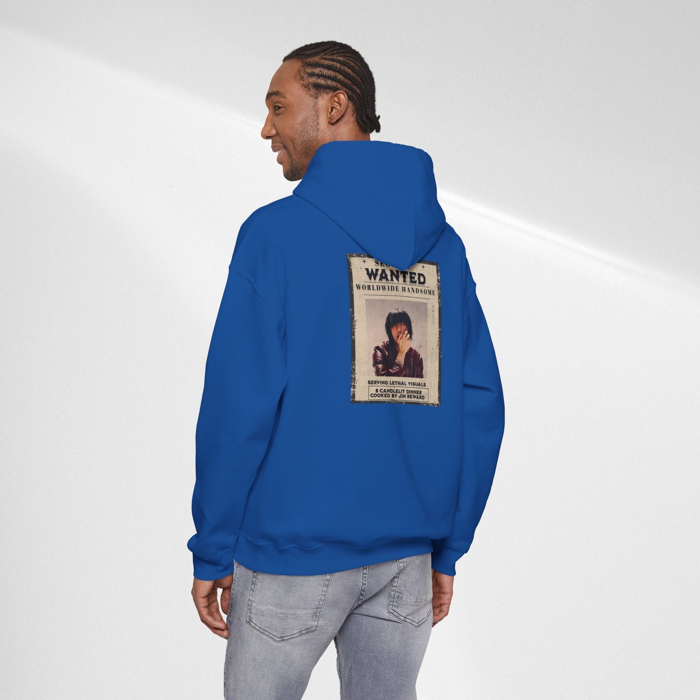 Jin Hoodie — "WANTED" Vintage Photo Poster Graphic Hoodie