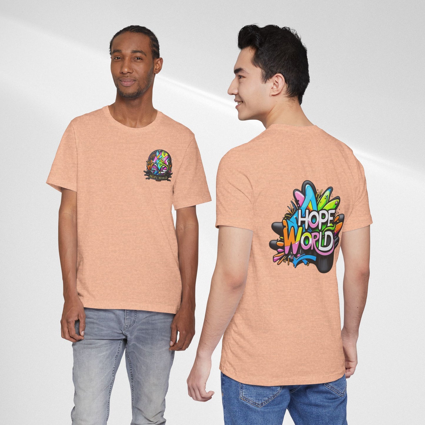 Hope World Graphic Tee — Colorful Graffiti BTS-Inspired Shirt