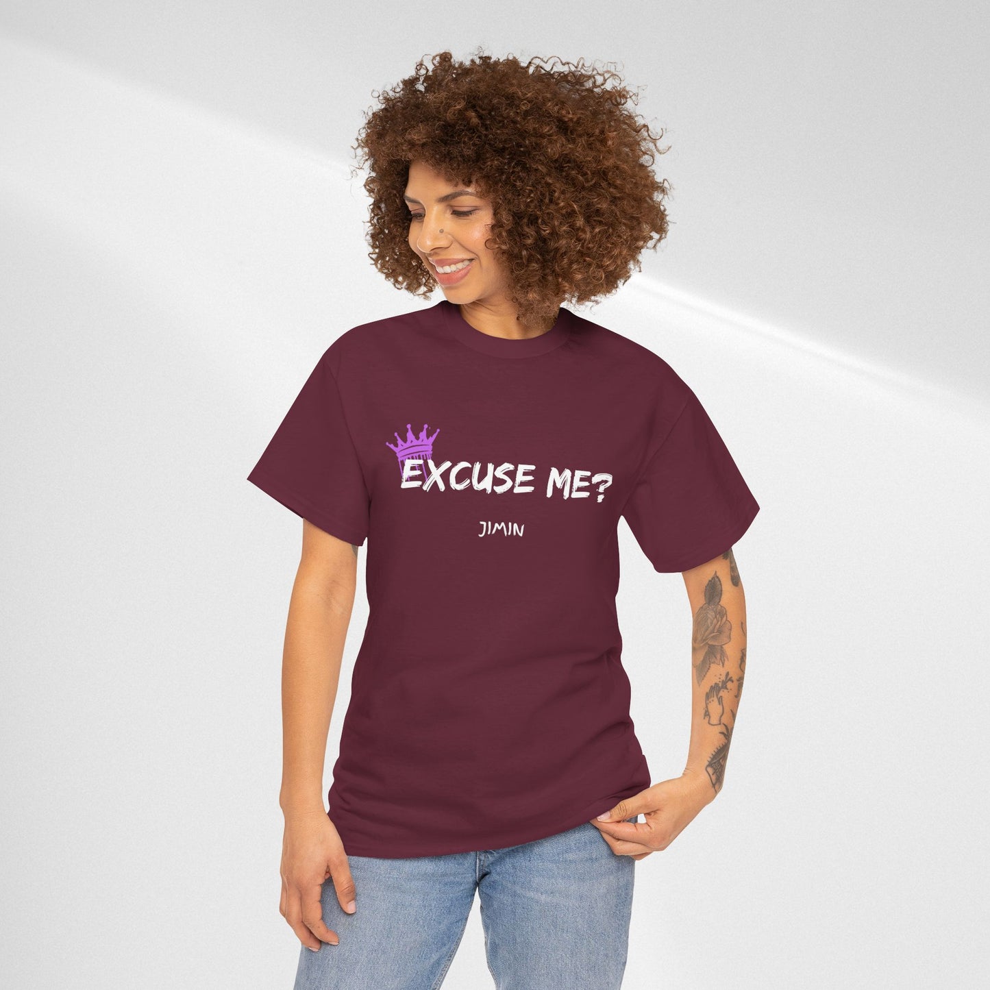 Excuse Me? Tee — Jimin Crown Graphic T‑Shirt