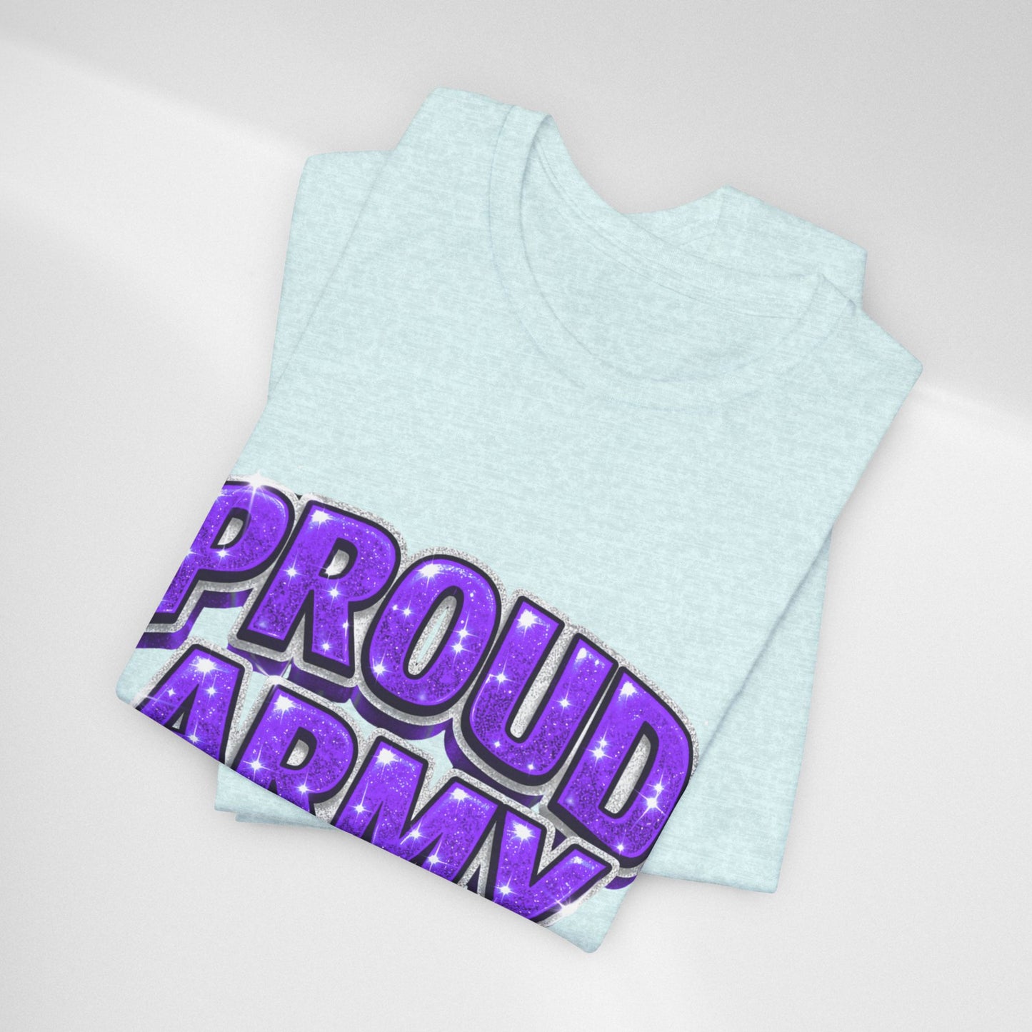 Proud Army T-Shirt — Bold Purple BTS Support Tee