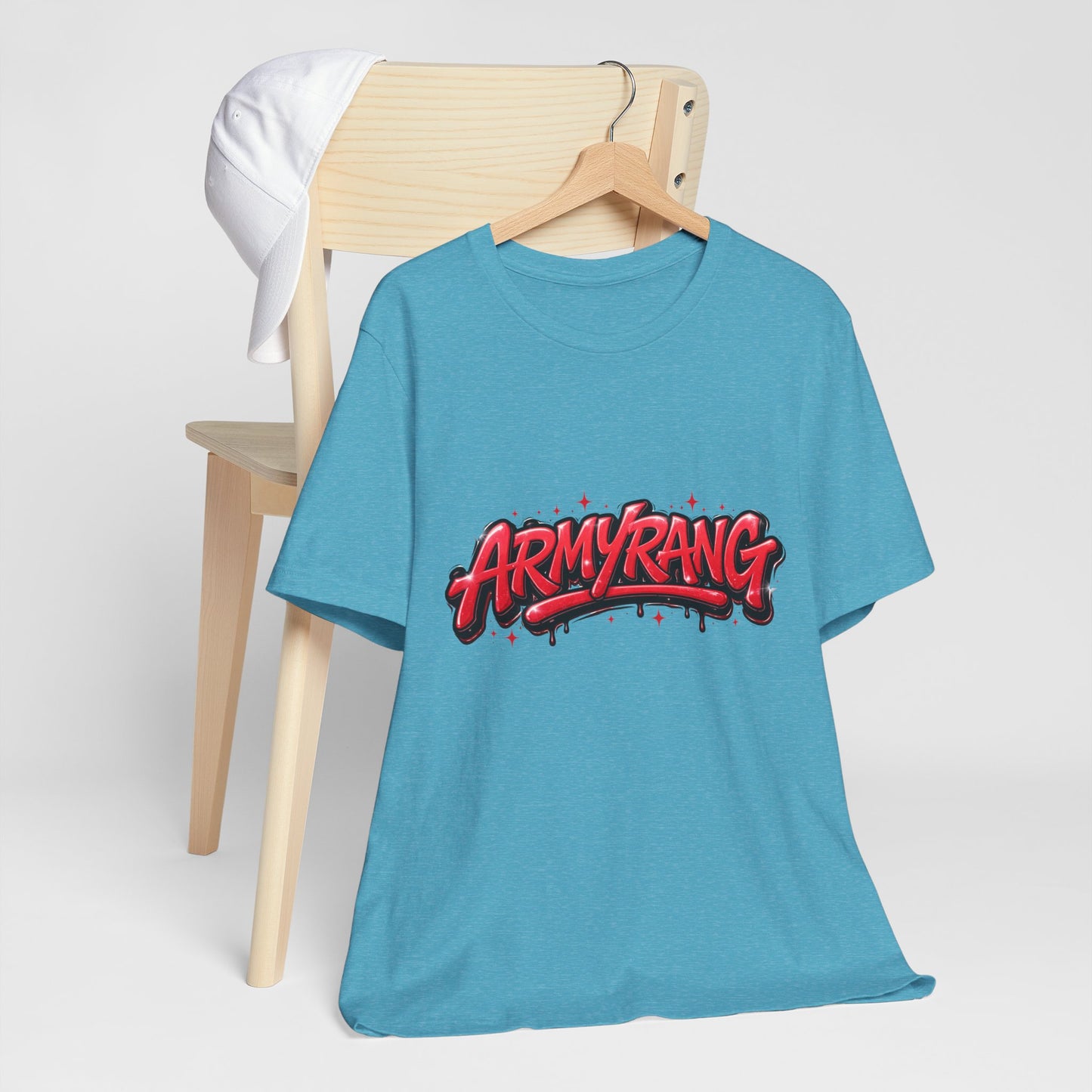 BTS T-Shirt — 'ARMYRANG' Red Graffiti Logo Tee