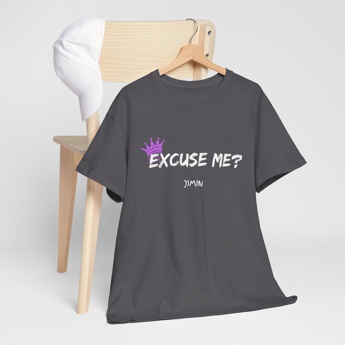 Excuse Me? Tee — Jimin Crown Graphic T‑Shirt