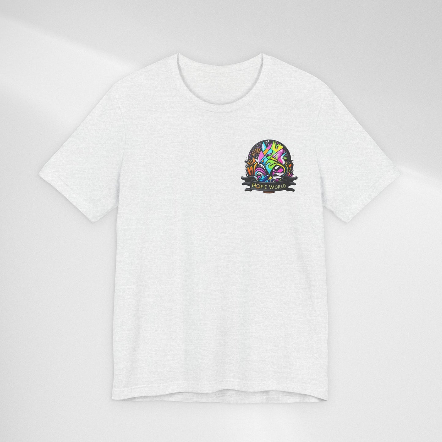 Hope World Graphic Tee — Colorful Graffiti BTS-Inspired Shirt