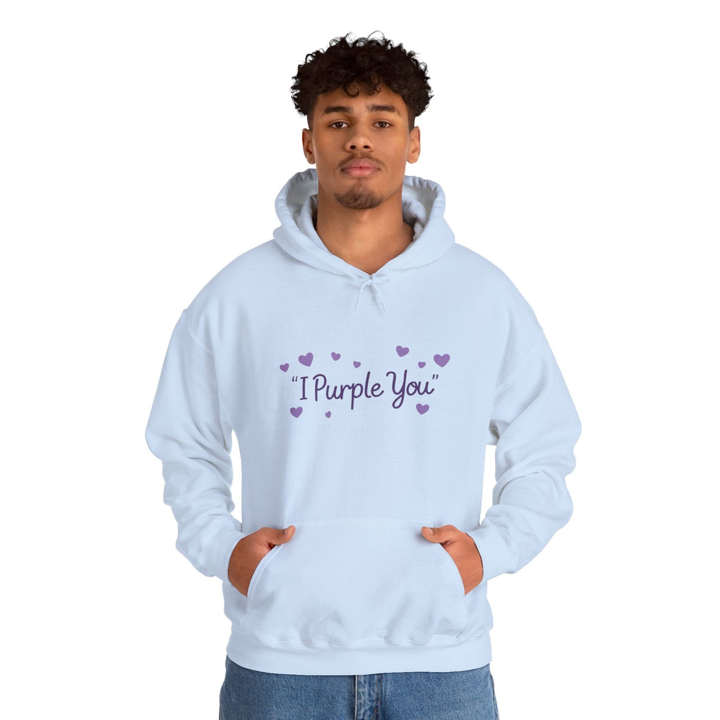 I Purple You Hoodie — Cute Purple Heart Love Pullover