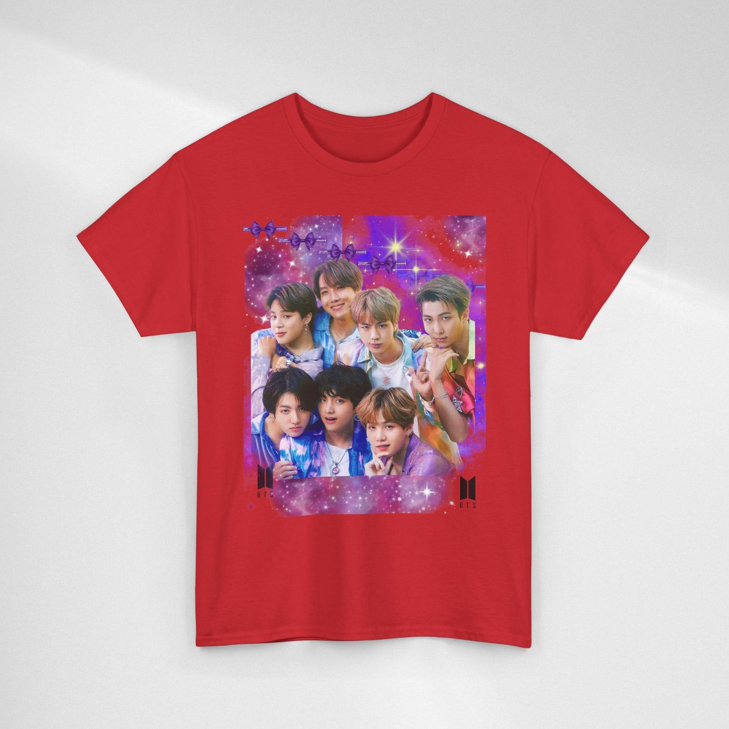 BTS Collage Tee — Purple Dream Photo Graphic T-Shirt