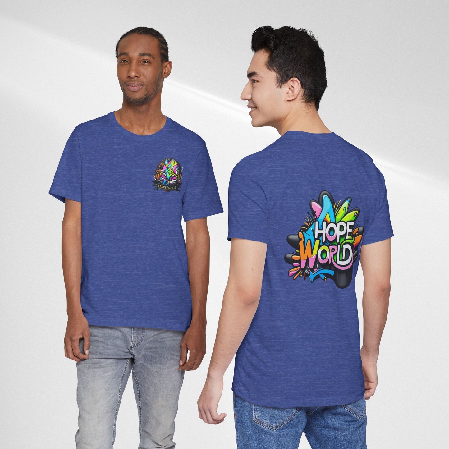 Hope World Graphic Tee — Colorful Graffiti BTS-Inspired Shirt