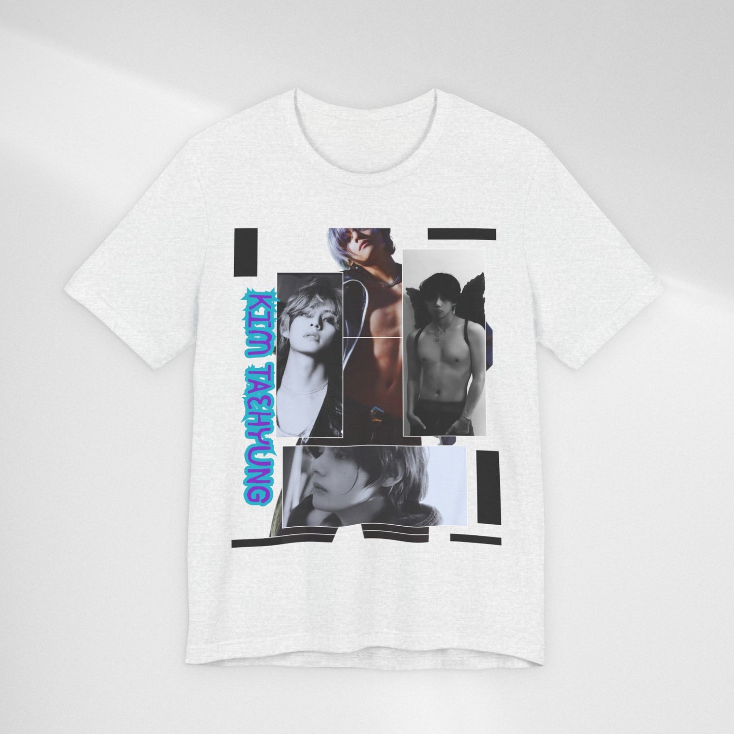 TAE Photo Collage Graphic Tee — Retro Black & White Portraits