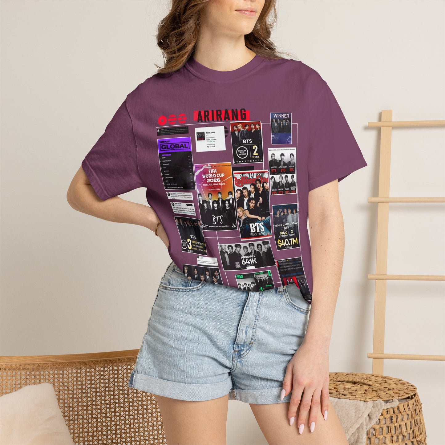 BTS  ARIRANG Collage Graphic T-Shirt — K-Pop Fan Tribute Tee