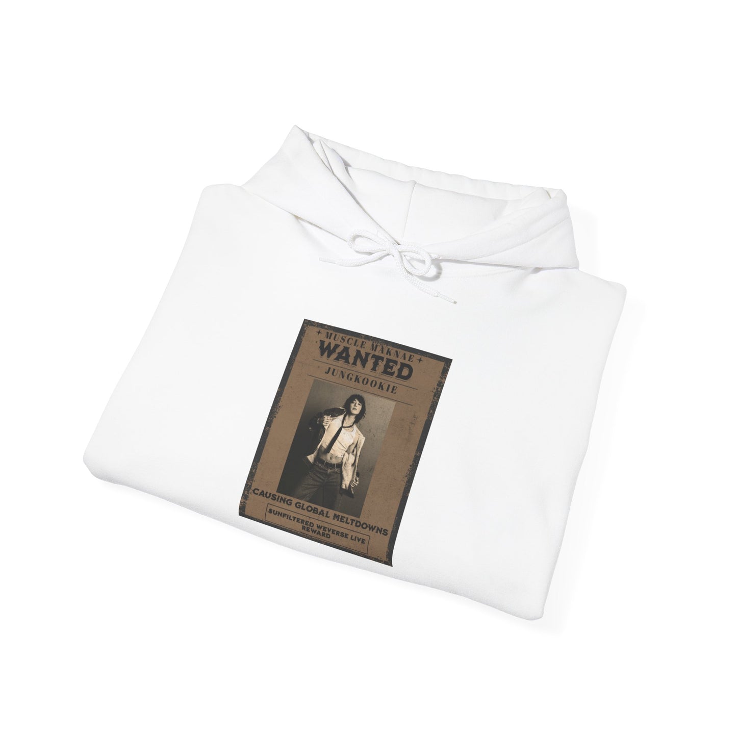 Hoodie — Vintage JK 'WANTED' Poster Graphic Pullover