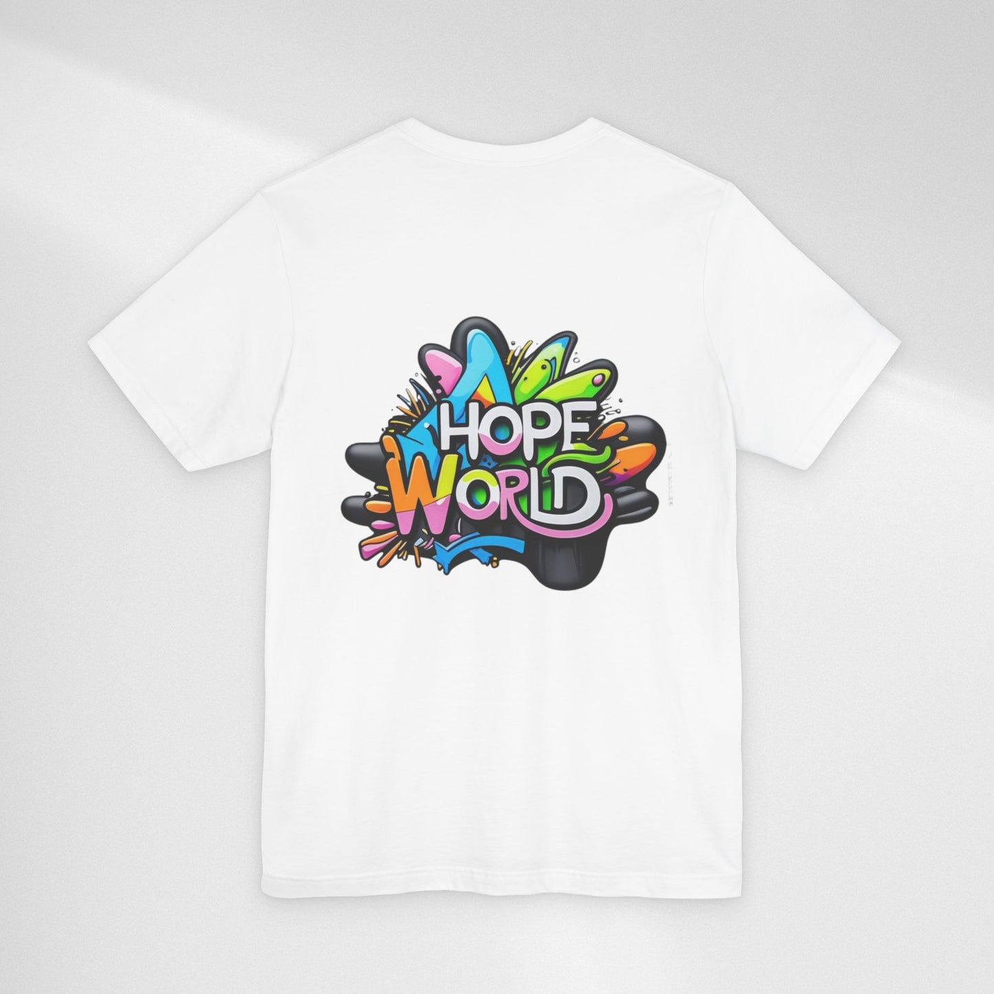 Hope World Graphic Tee — Colorful Graffiti BTS-Inspired Shirt