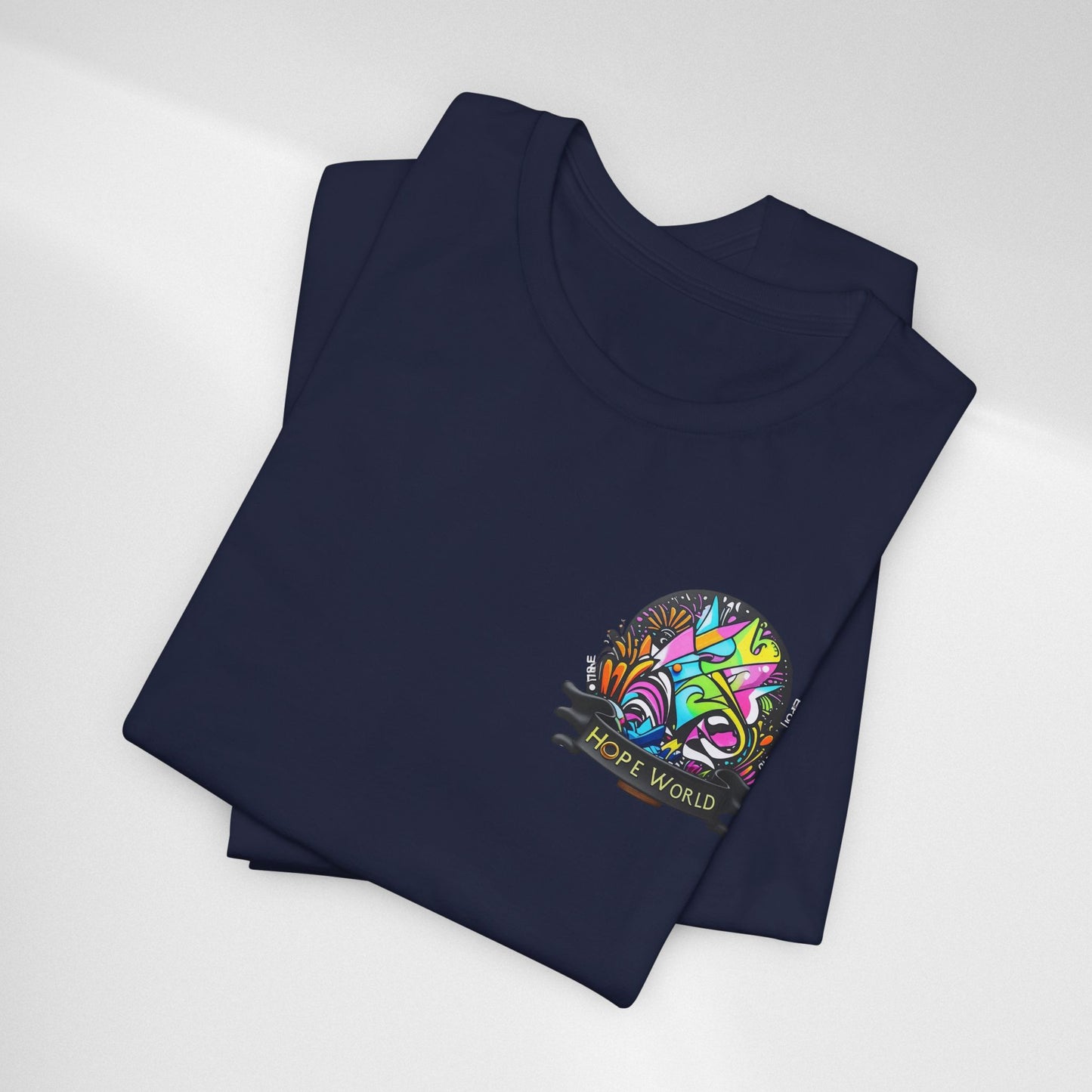 Hope World Graphic Tee — Colorful Graffiti BTS-Inspired Shirt