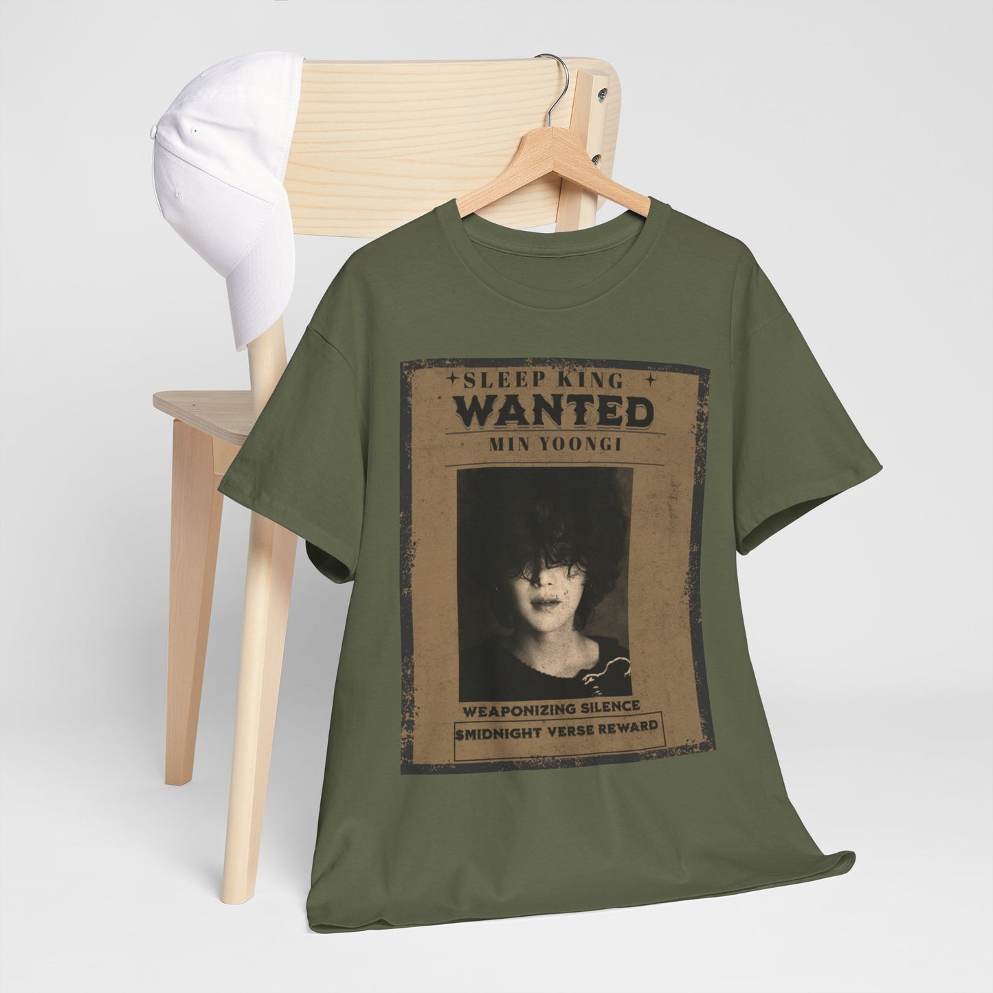 Suga Vintage “Sleeping Wanted” Retro Poster T-Shirt