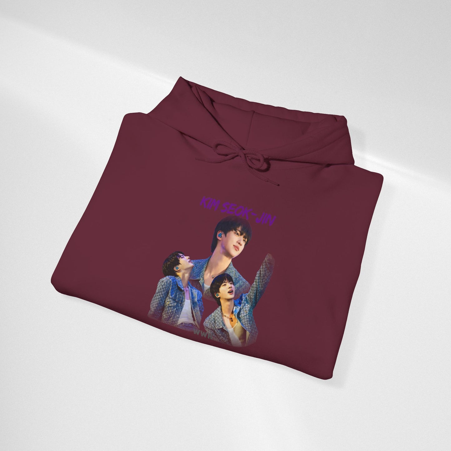 JIN Graphic Hoodie — Artistic Three-Image Portrait Design