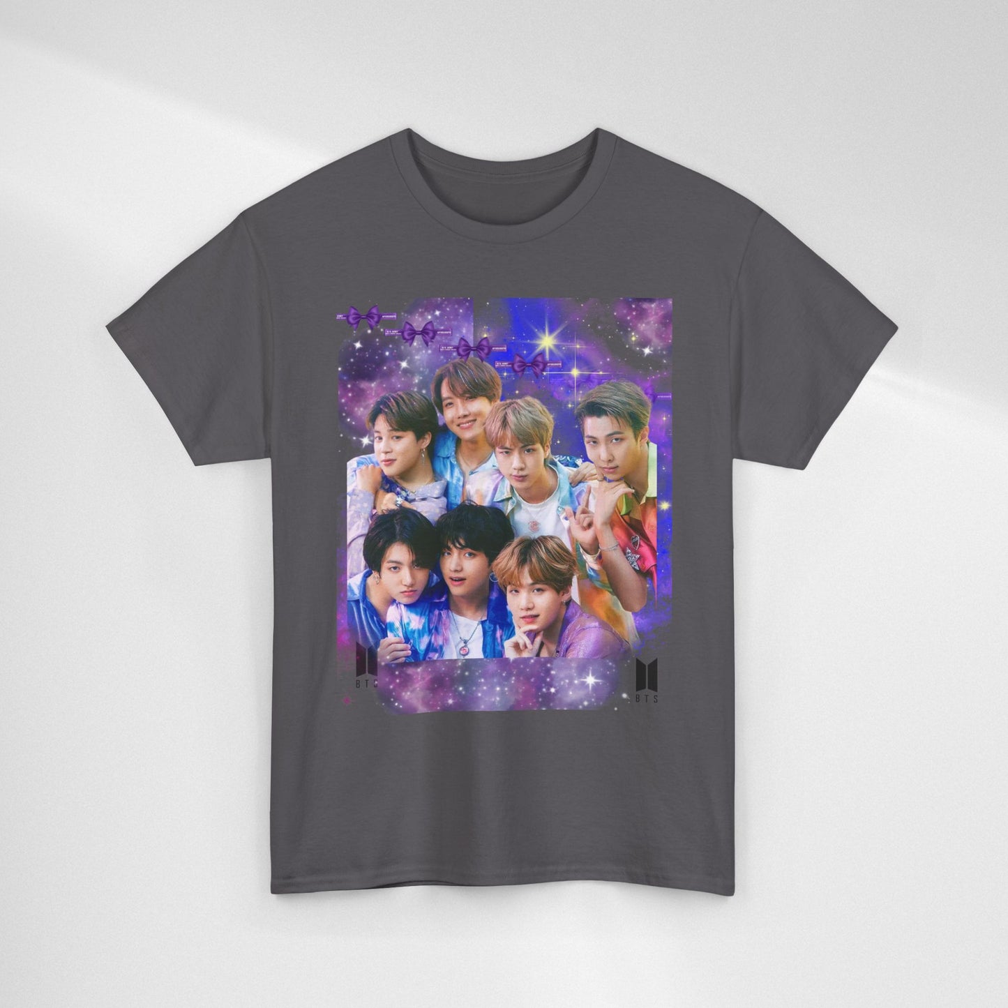 BTS Collage Tee — Purple Dream Photo Graphic T-Shirt