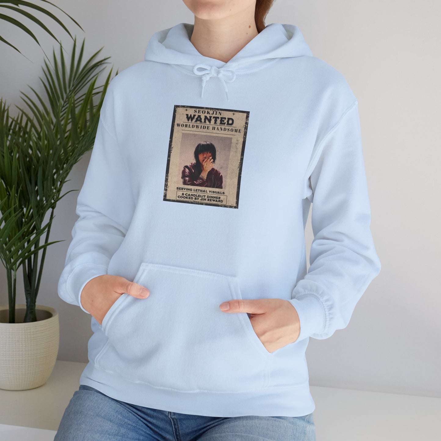 Jin Hoodie — "WANTED" Vintage Photo Poster Graphic Hoodie