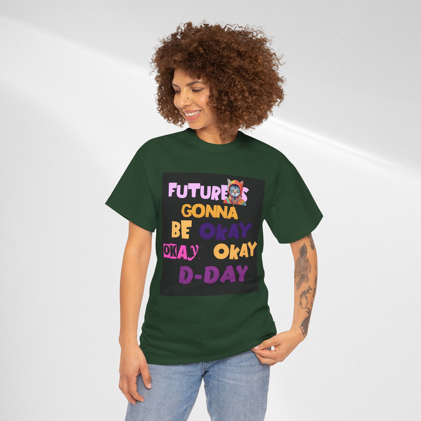 Future's Gonna Be Okay D-Day T-Shirt — Positive Retro Graphic Tee