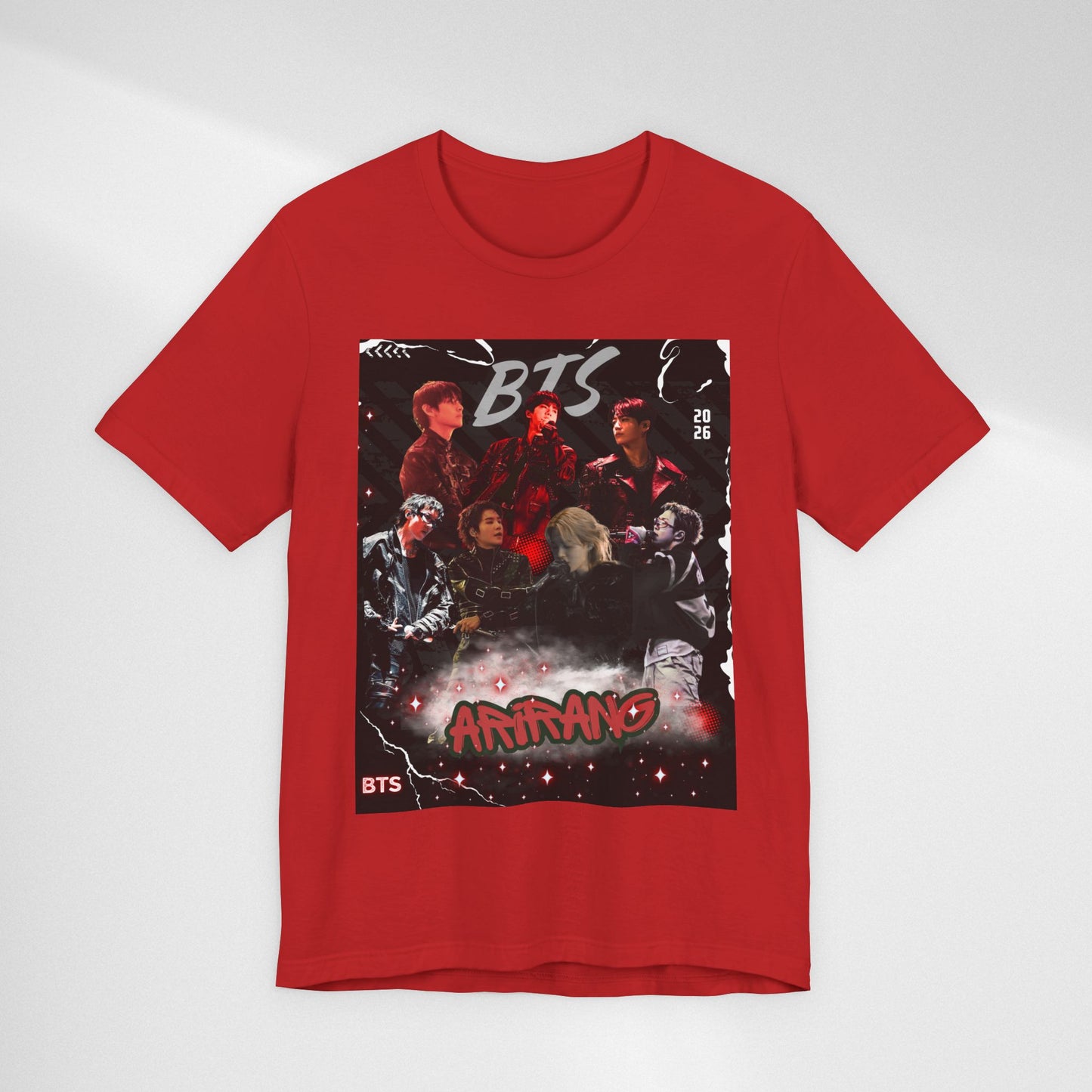 BTS ARIRANG Band Graphic Tee — 'BTS ARMY' Retro Concert Poster Shirt