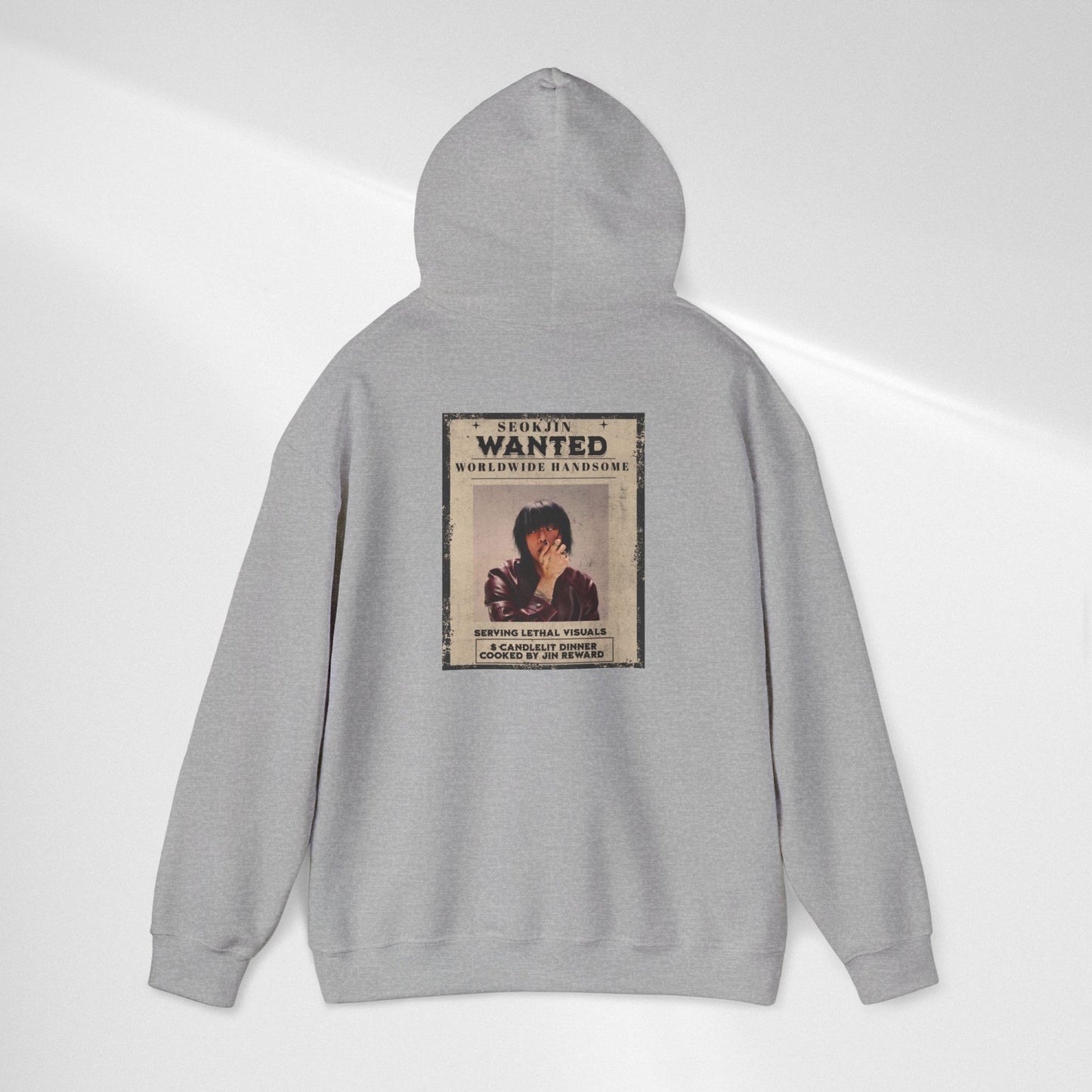 Jin Hoodie — "WANTED" Vintage Photo Poster Graphic Hoodie