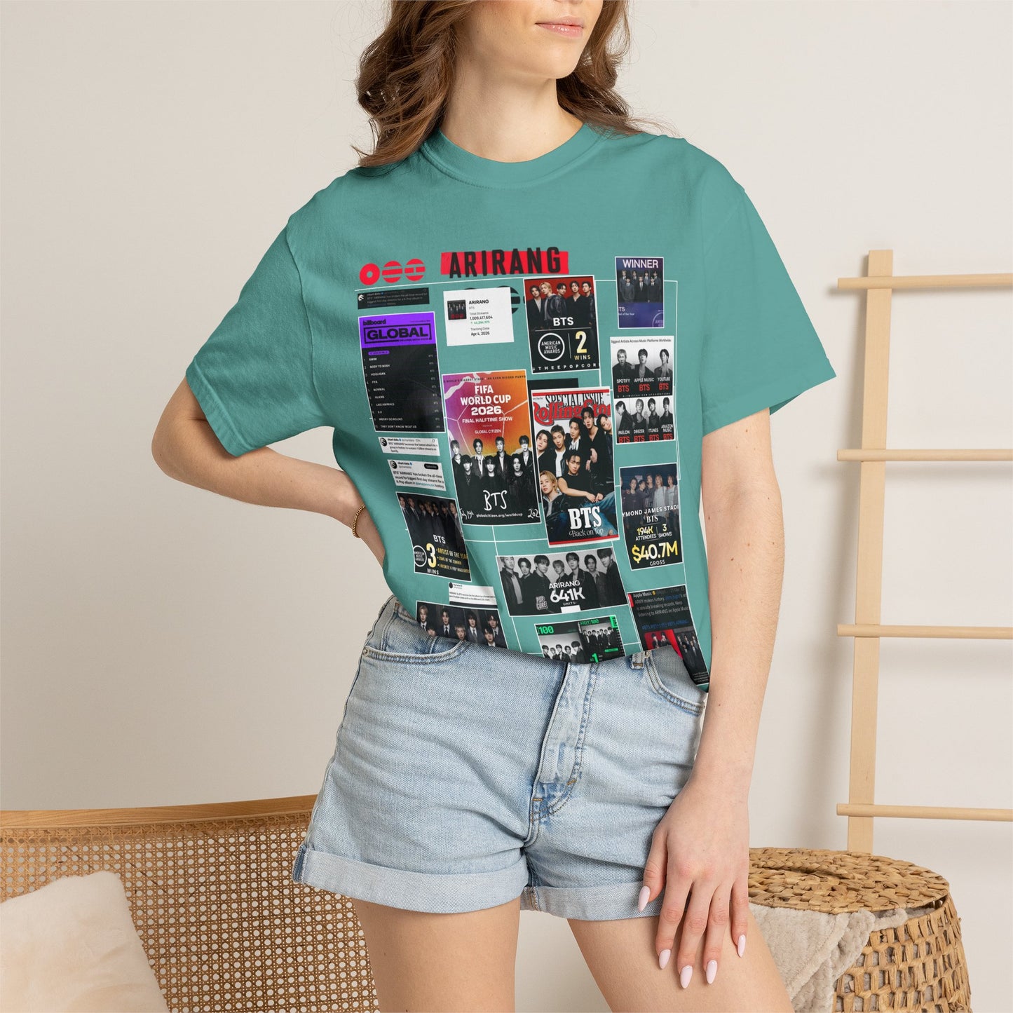 BTS  ARIRANG Collage Graphic T-Shirt — K-Pop Fan Tribute Tee