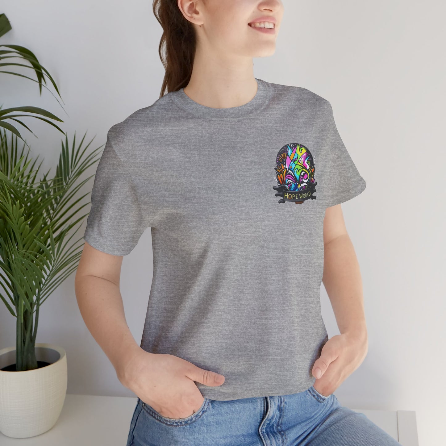 Hope World Graphic Tee — Colorful Graffiti BTS-Inspired Shirt