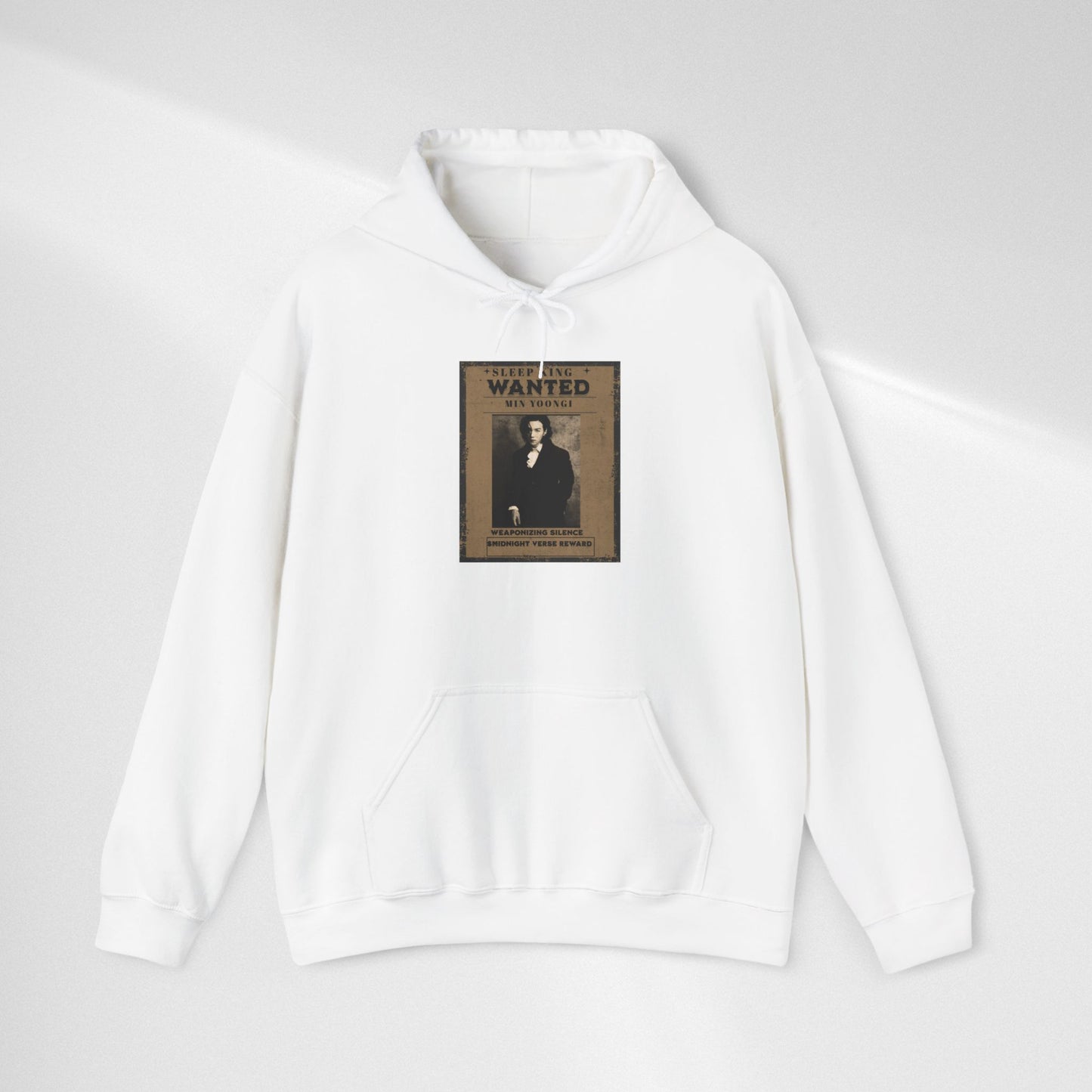 Suga Wanted Poster Hoodie — Vintage 'Wanted' Photo Sweatshirt