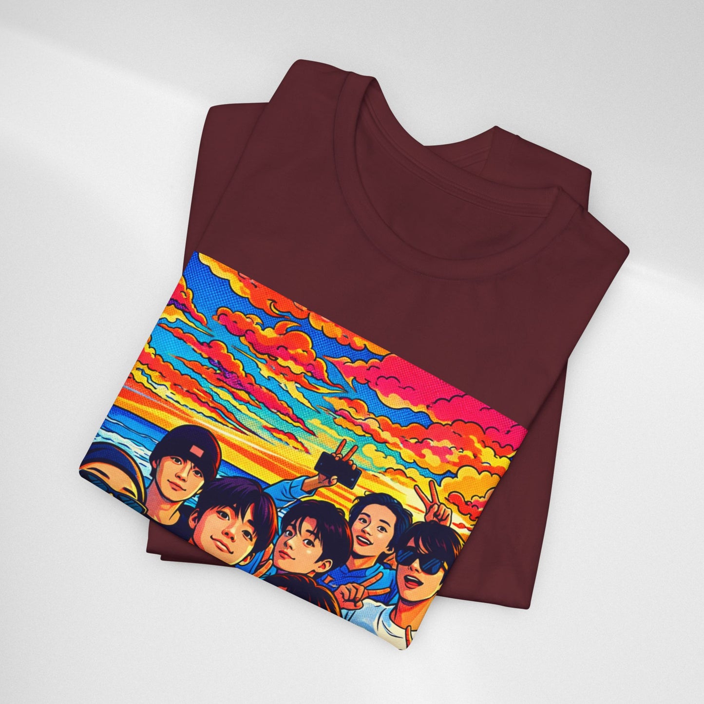 BTS Vibrant Sunset Group Portrait Tee