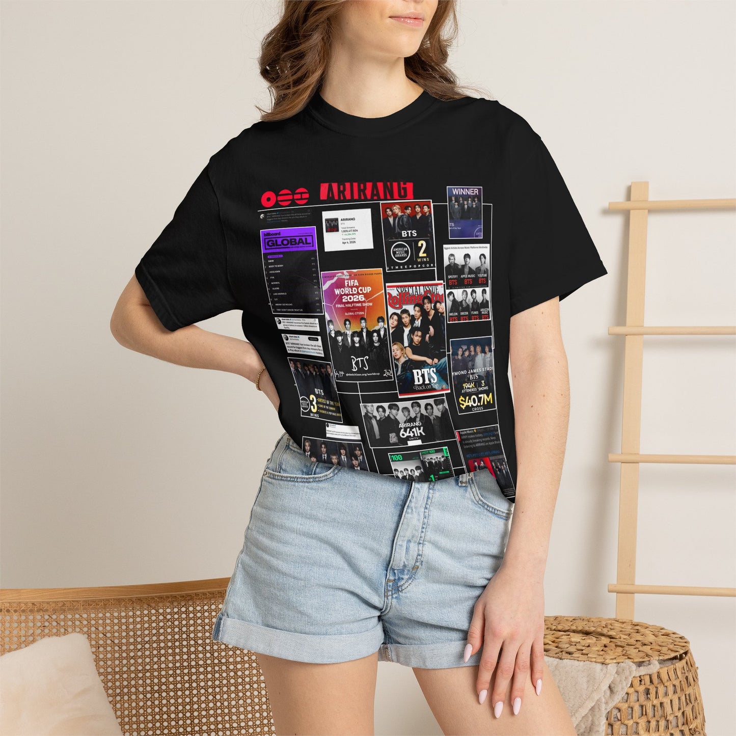 BTS  ARIRANG Collage Graphic T-Shirt — K-Pop Fan Tribute Tee