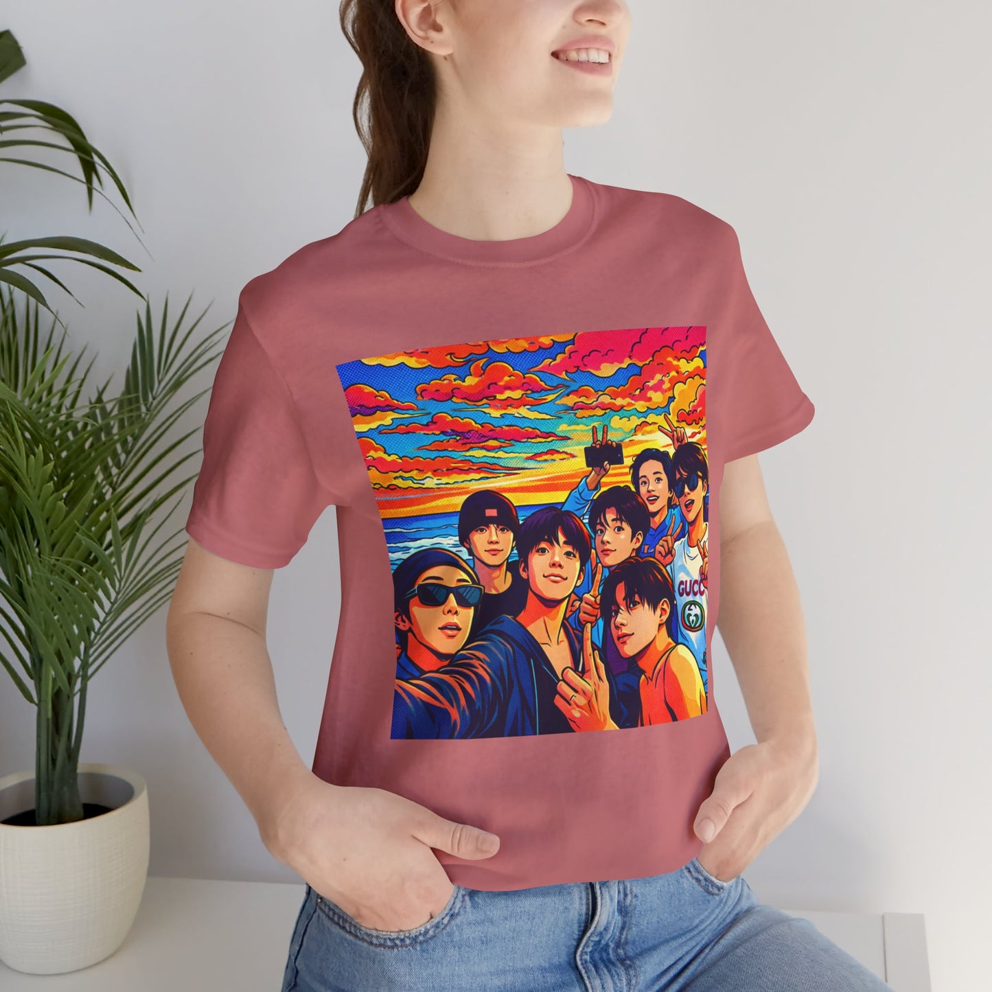 BTS Vibrant Sunset Group Portrait Tee