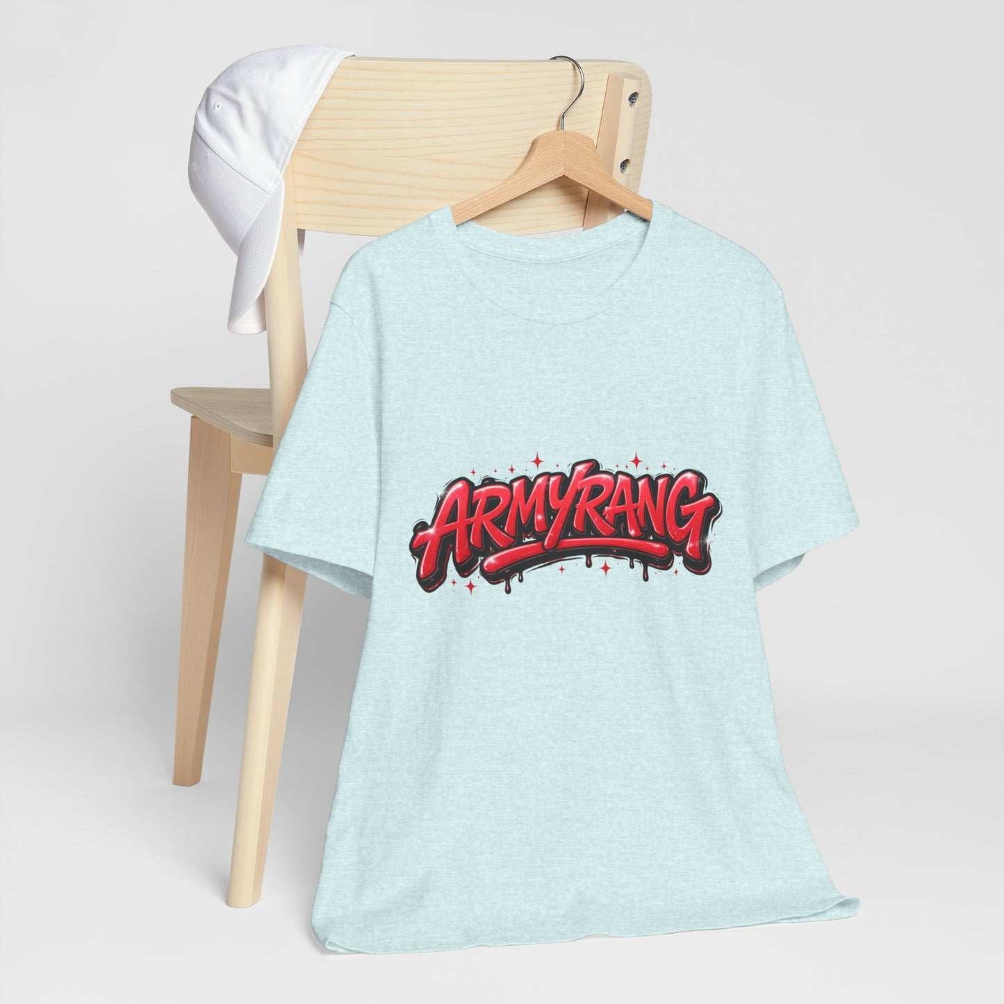 BTS T-Shirt — 'ARMYRANG' Red Graffiti Logo Tee