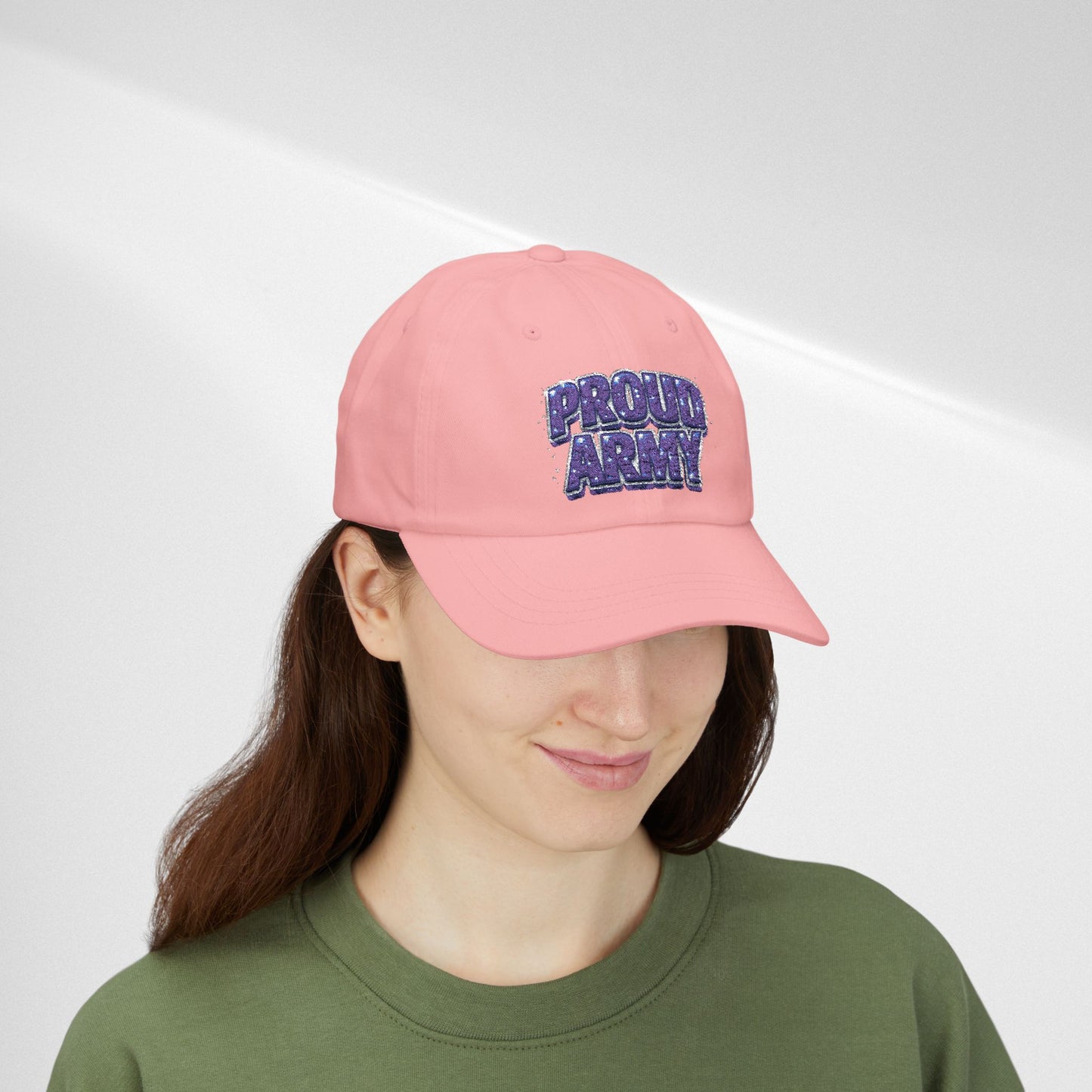 Dad Cap — "Proud Army" Embroidered Baseball Hat