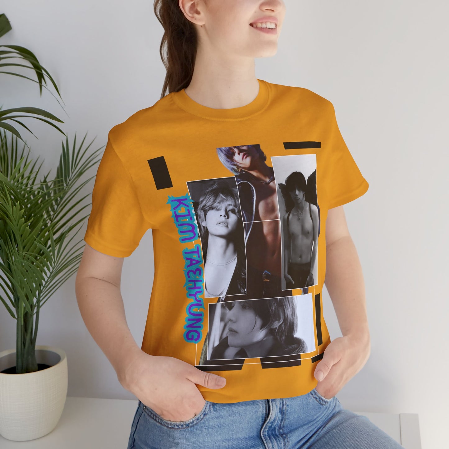 TAE Photo Collage Graphic Tee — Retro Black & White Portraits