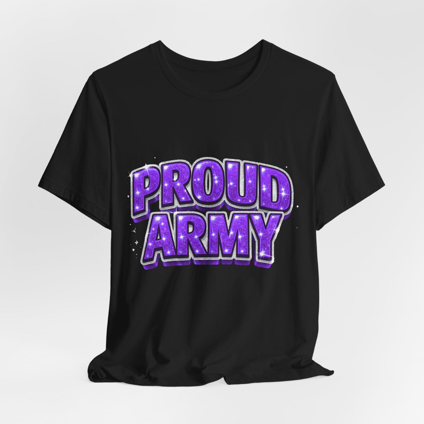 Proud Army T-Shirt — Bold Purple BTS Support Tee