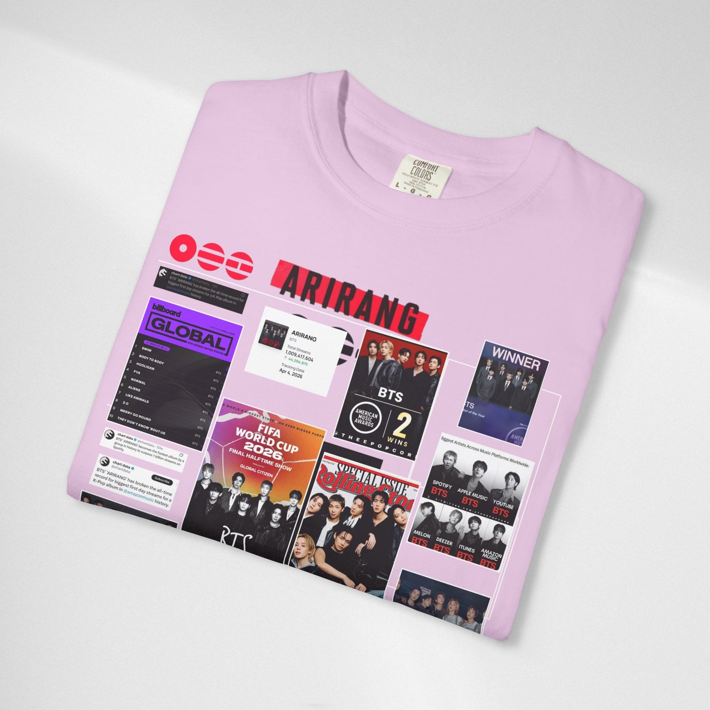 BTS  ARIRANG Collage Graphic T-Shirt — K-Pop Fan Tribute Tee