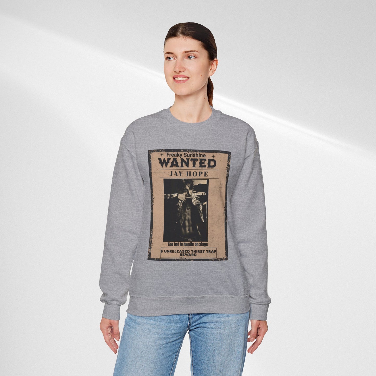 Wanted 'Jay Hope' Vintage Poster Sweatshirt – Retro Western Graphic Crewneck