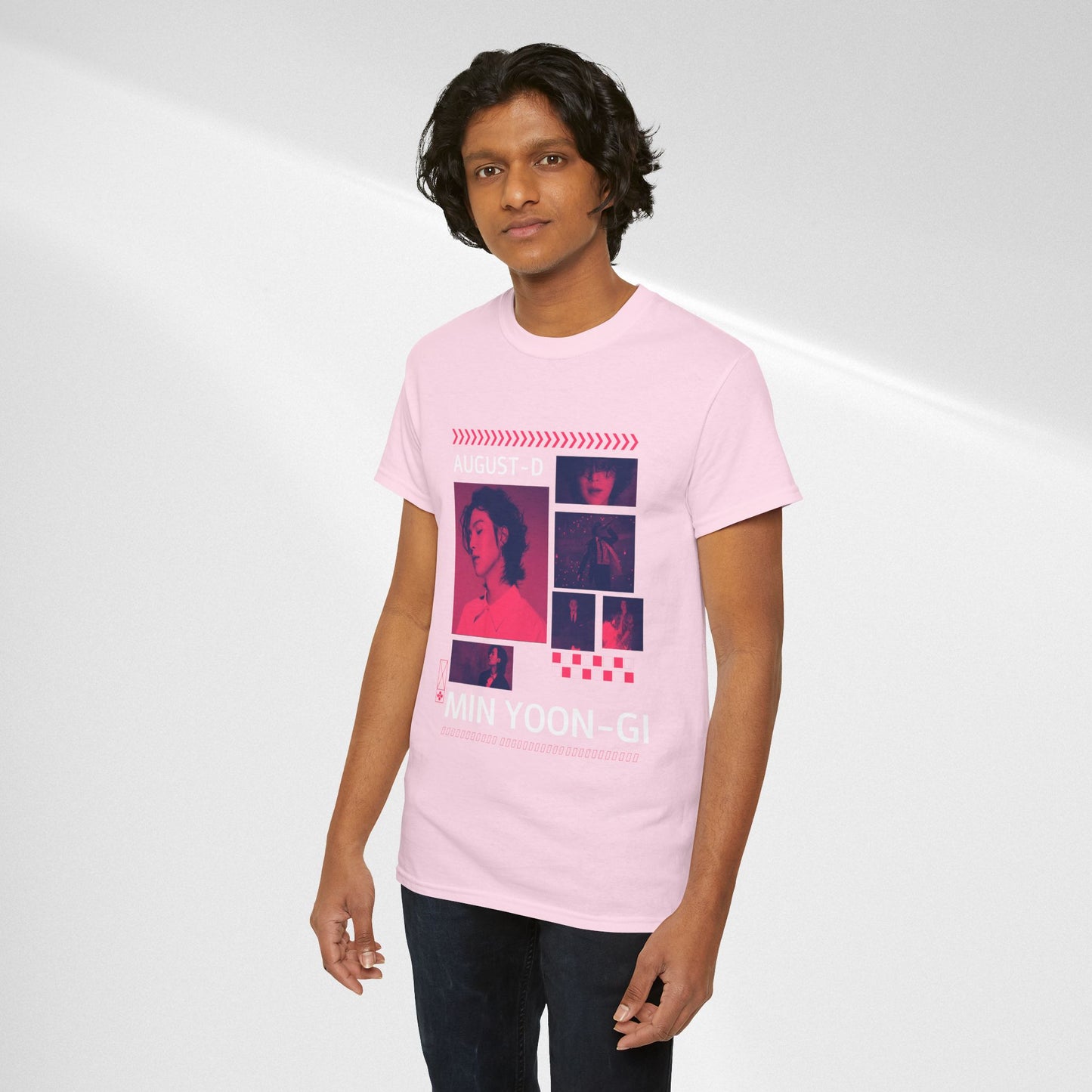 Min Yoon-Gi Photo Grid Tee — K‑Pop BTS August‑D Fan Shirt