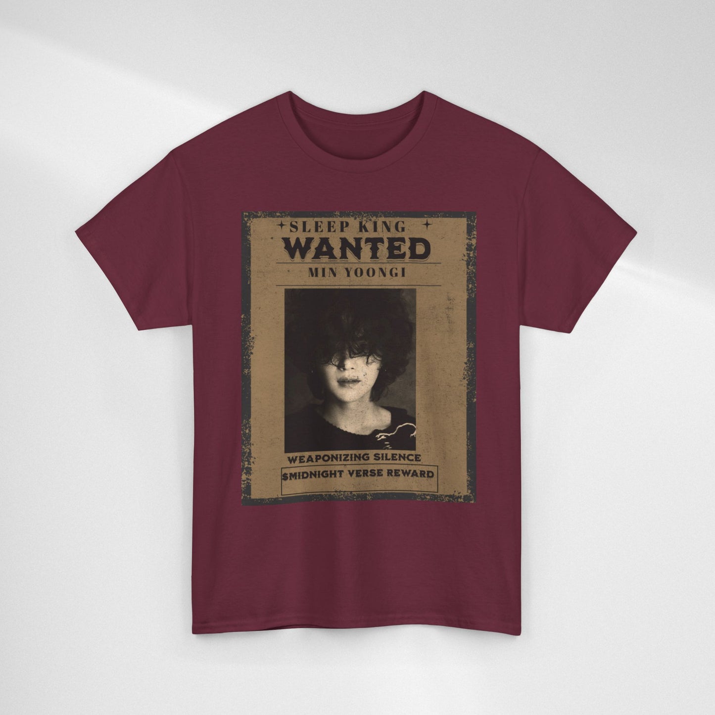 Suga Vintage “Sleeping Wanted” Retro Poster T-Shirt