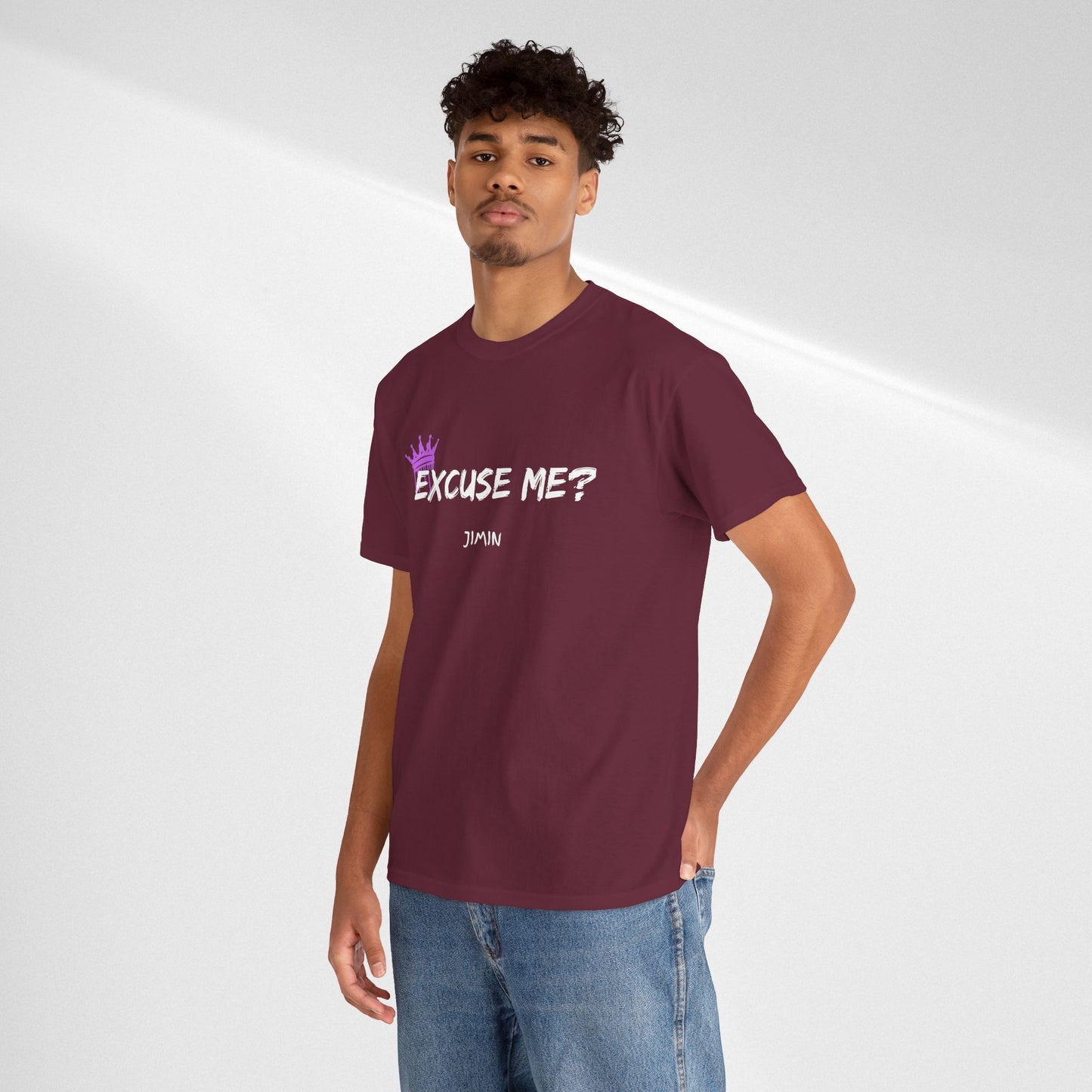 Excuse Me? Tee — Jimin Crown Graphic T‑Shirt