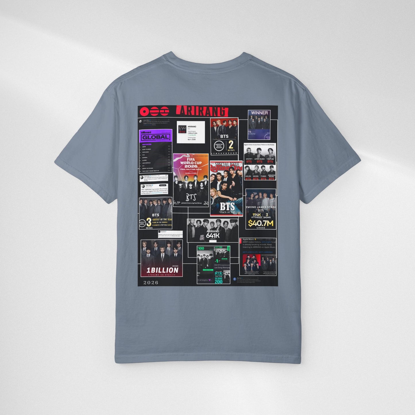 BTS  ARIRANG Collage Graphic T-Shirt — K-Pop Fan Tribute Tee