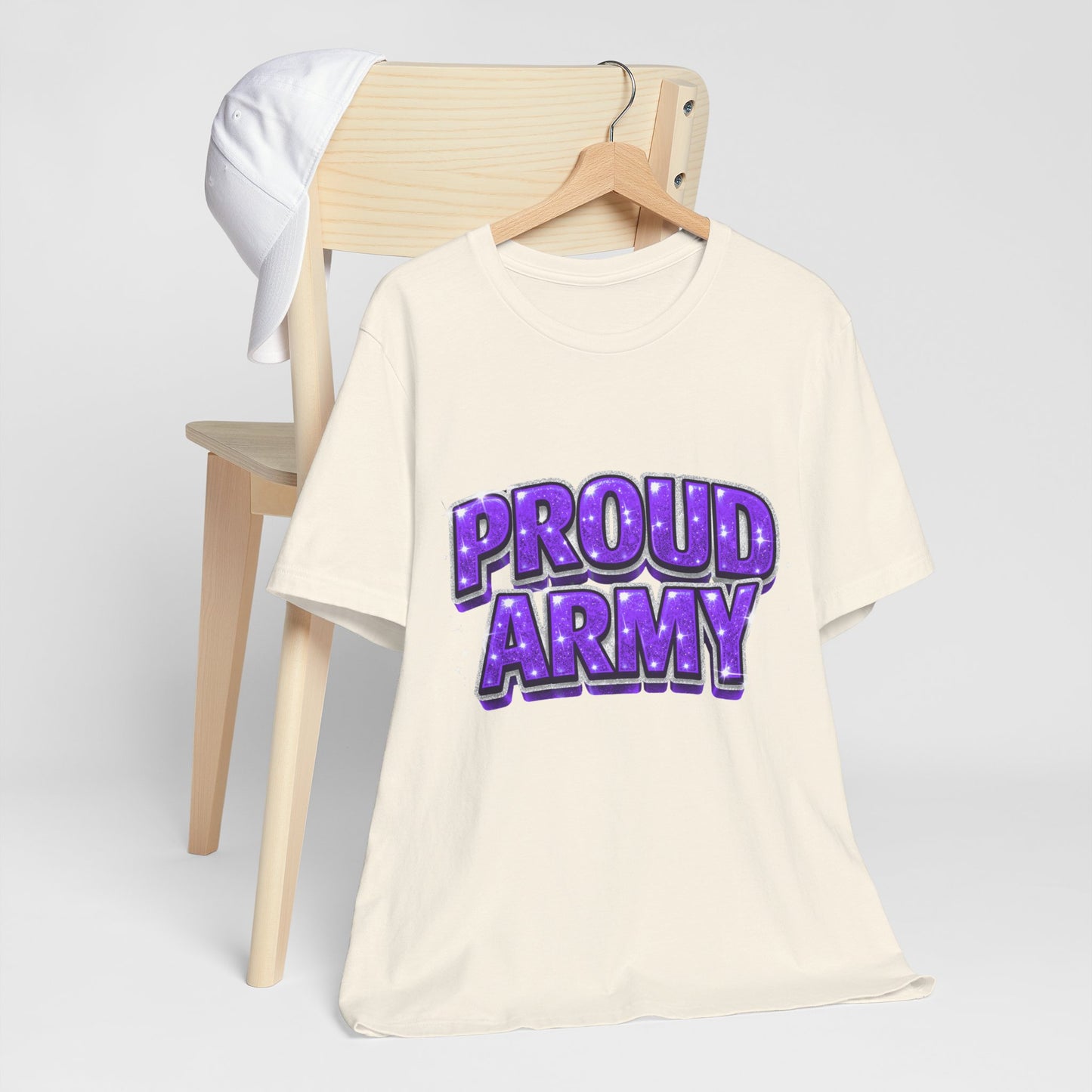 Proud Army T-Shirt — Bold Purple BTS Support Tee