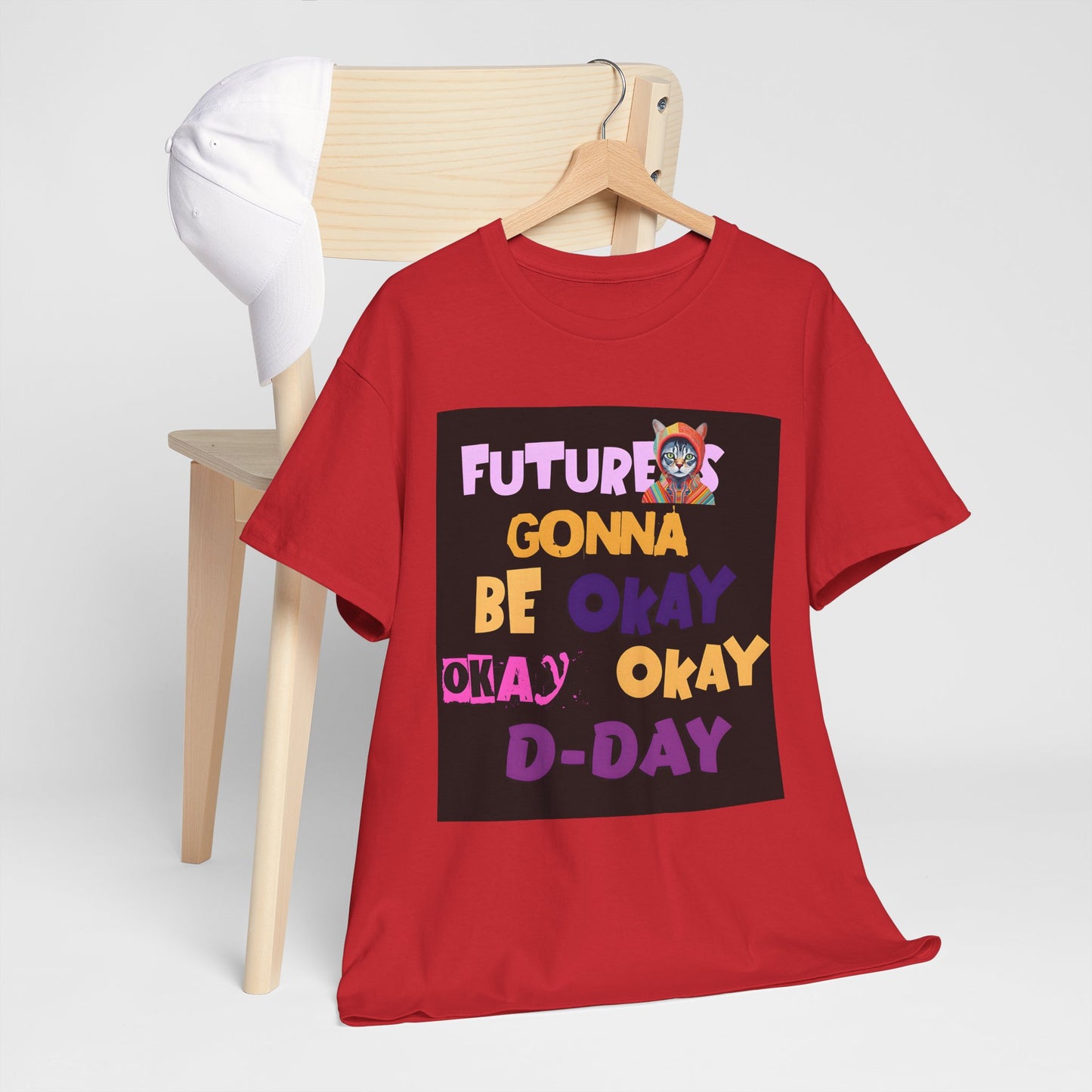 Future's Gonna Be Okay D-Day T-Shirt — Positive Retro Graphic Tee