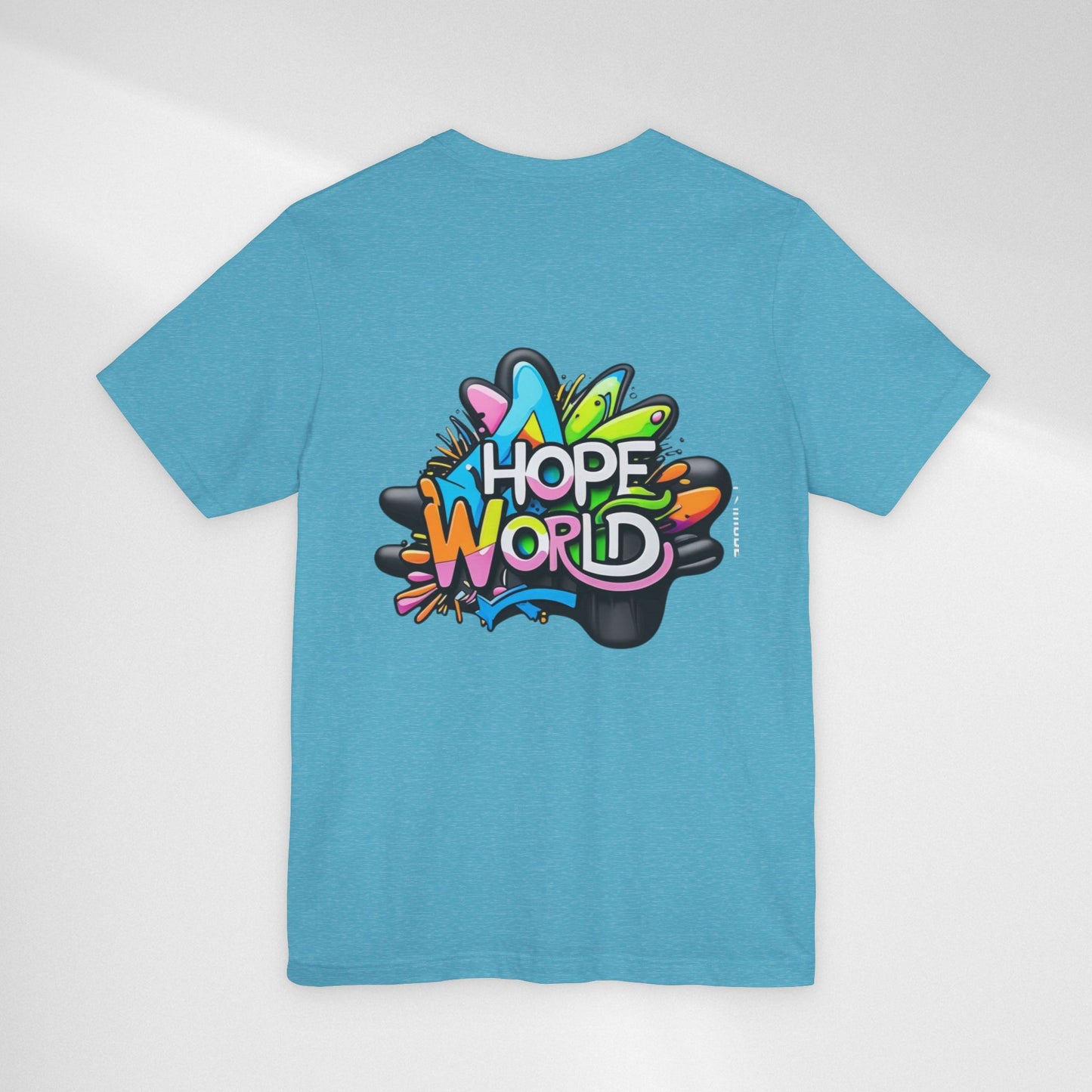 Hope World Graphic Tee — Colorful Graffiti BTS-Inspired Shirt