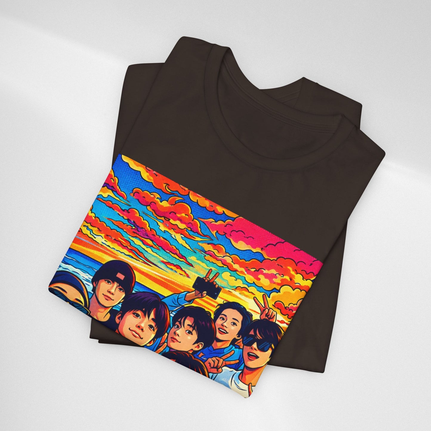 BTS Vibrant Sunset Group Portrait Tee