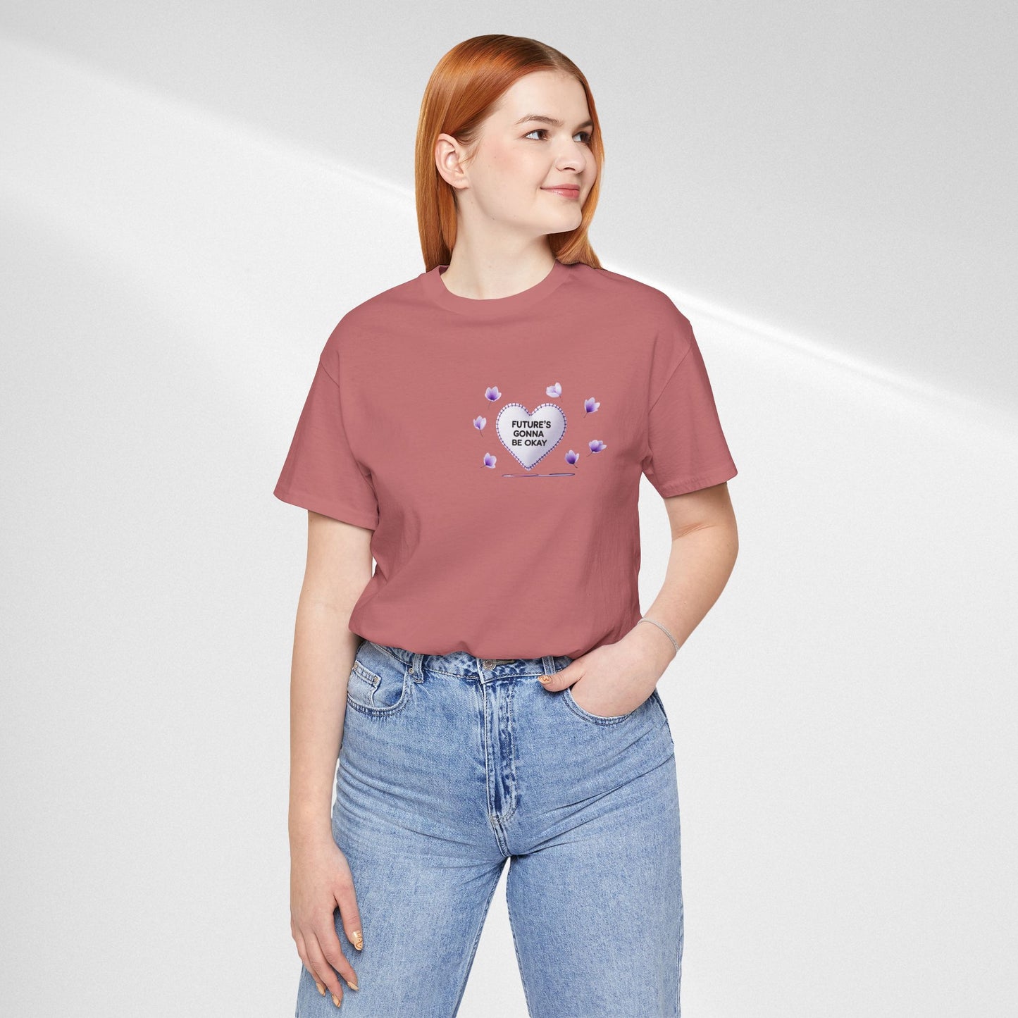 Future's Gonna Be Okay T-Shirt — Purple Heart Positive Graphic Tee
