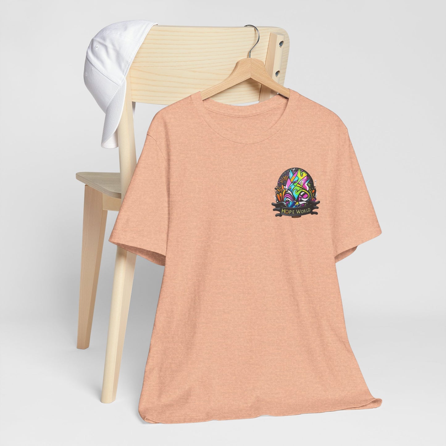 Hope World Graphic Tee — Colorful Graffiti BTS-Inspired Shirt