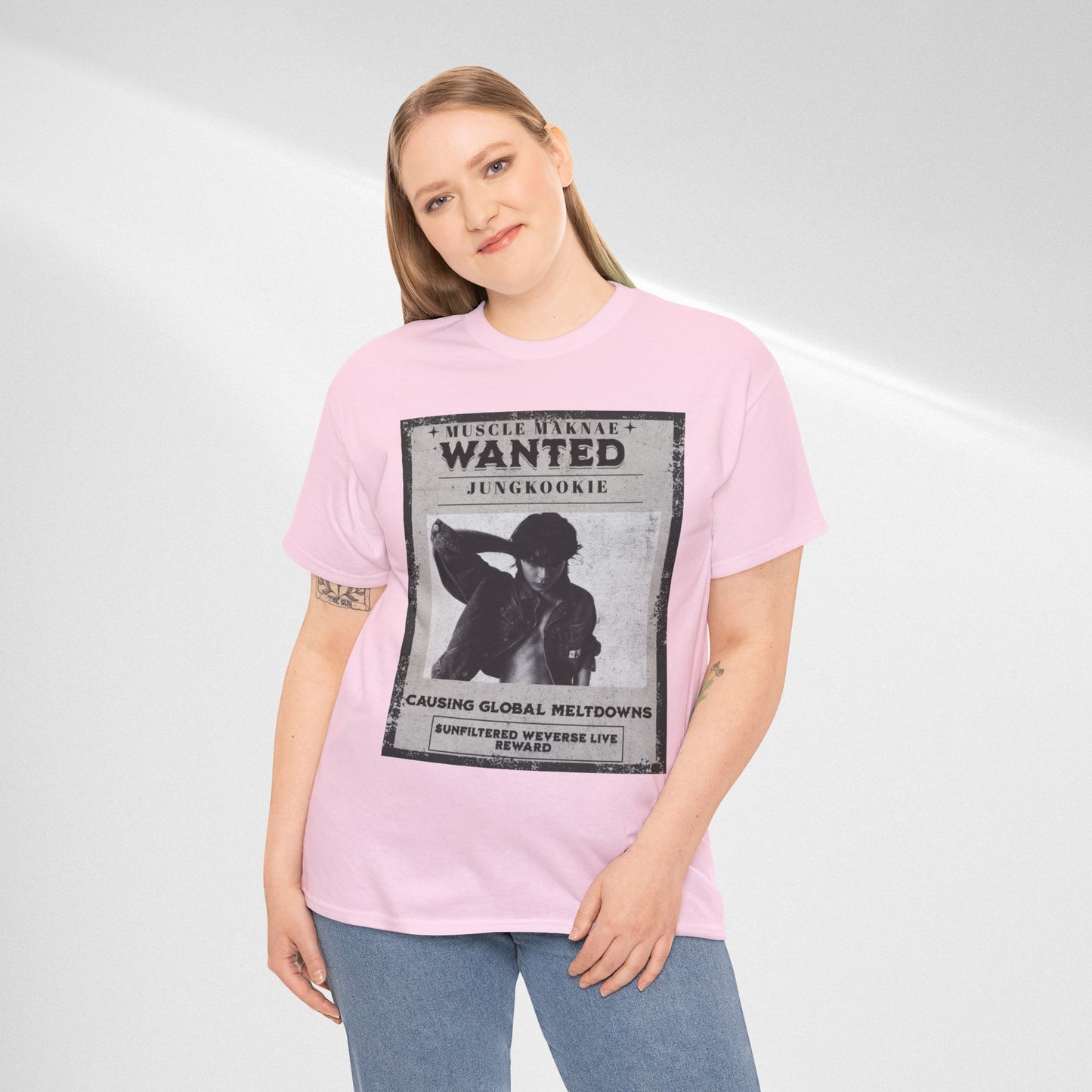 Wanted Poster T-Shirt — "Jungkookie" Vintage K-Pop Graphic Tee