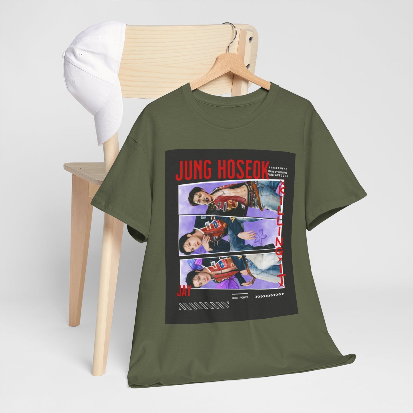 Jung Hoseok Photo Collage Tee — Retro K-Pop Fan Shirt
