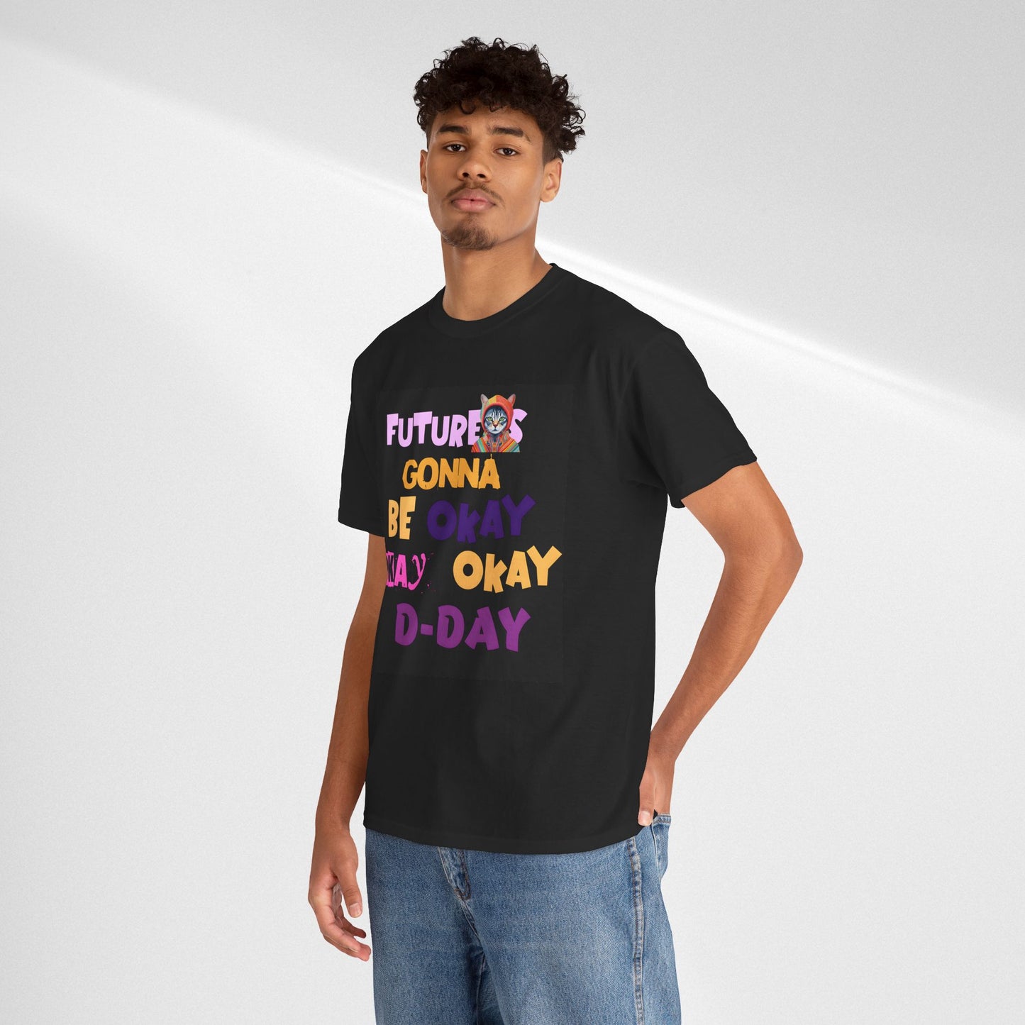 Future's Gonna Be Okay D-Day T-Shirt — Positive Retro Graphic Tee